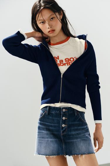 TRF DENIM MINI SKIRT - Blue by Zara