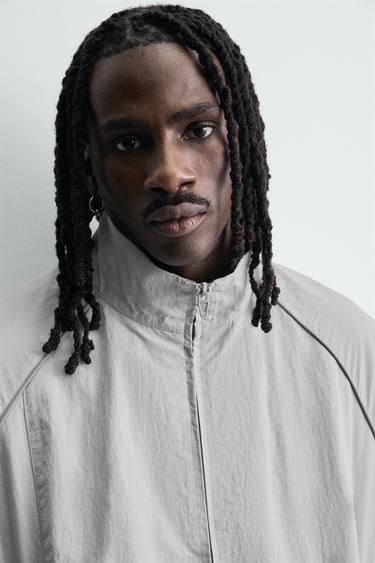 TECHNICAL JACKET WITH CONTRAST TRIMS - Light grey by Zara