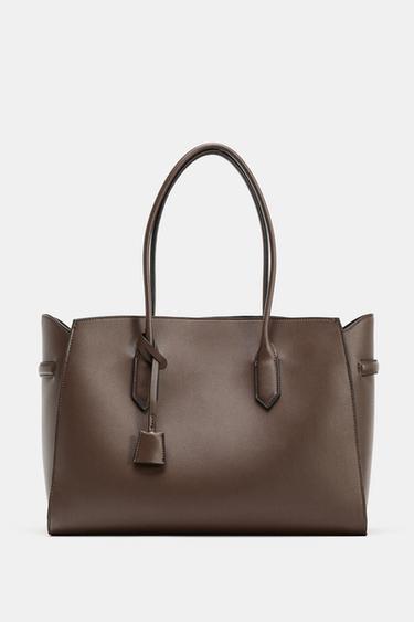 SHOULDER SHOPPER - Chocolate by Zara