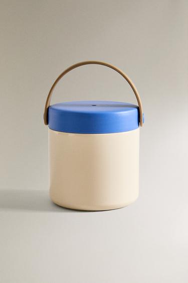 CHILDREN'S CONTRAST SILICONE LUNCH BOX - Ecru / Blue by Zara
