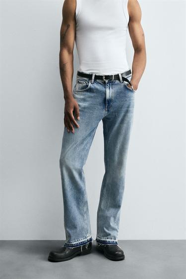 FLARE FIT JEANS - Mid-blue by Zara