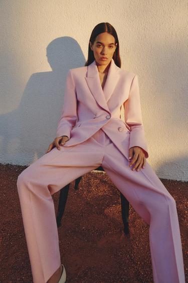 HIGH WAIST CROPPED TROUSERS - Pink by Zara - Image 0