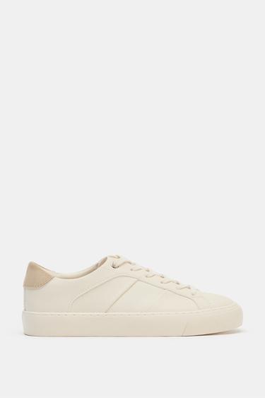TRAINERS WITH CONTRAST BACK DETAIL - White by Zara