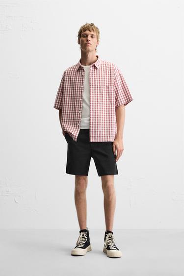 RELAXED FIT BERMUDA SHORTS - Black by Zara - Image 0