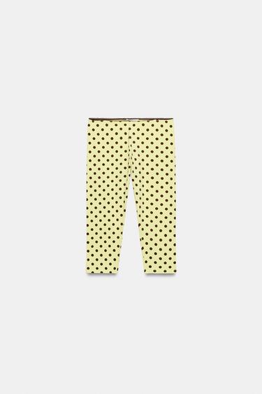 DOT CAPRI TROUSERS - Yellow by Zara