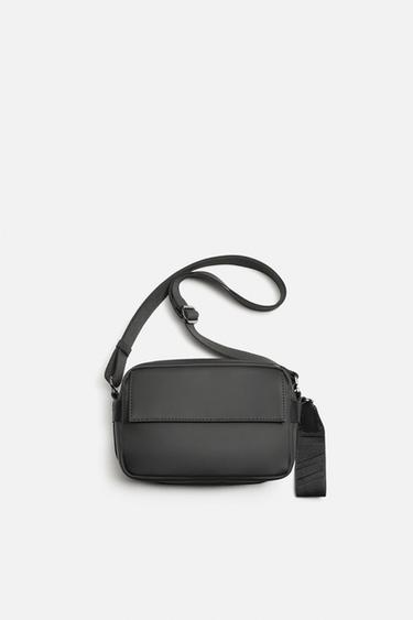RUBBERISED CROSSBODY BAG - Black by Zara
