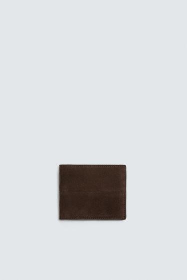 LEATHER WALLET - Brown by Zara