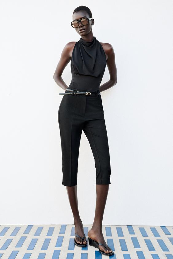 FLOWING DRAPED TOP - Black by Zara - Image 0