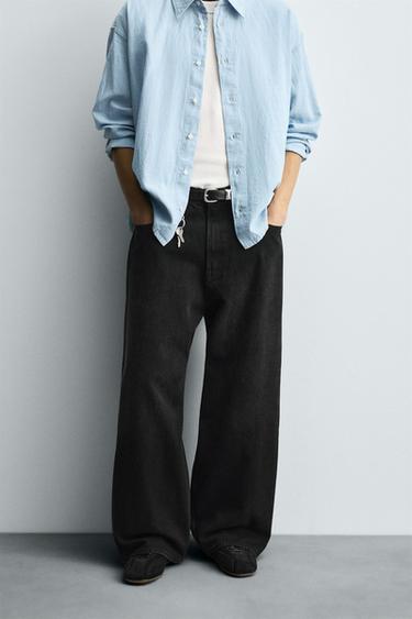BAGGY FIT JEANS - Charcoal by Zara