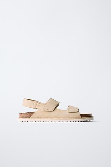 LEATHER SANDALS - Sand Brown by Zara