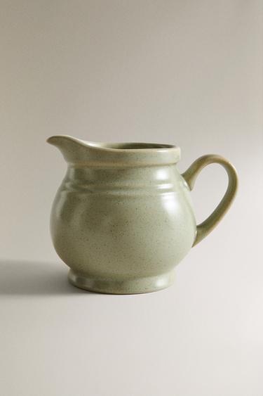 SHORT STONEWARE JUG - GREENISH by Zara