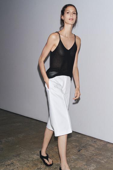 ZW COLLECTION LONG BERMUDA SHORTS - Oyster-white by Zara - Image 0