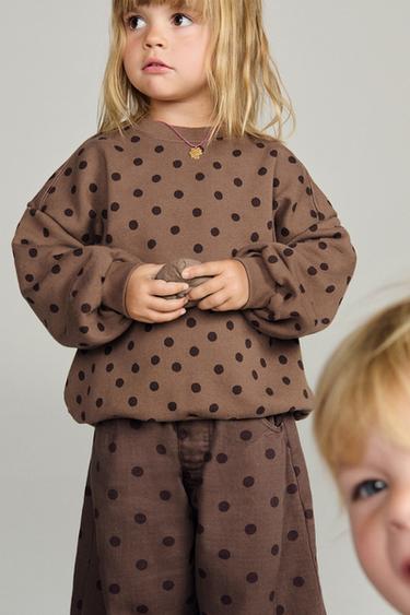 ZARA TIMELESS - BALLOON POLKA DOT TROUSERS - Brown by Zara