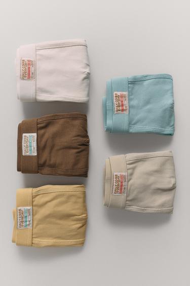 AGE 6-14 / 5-PACK OF LABEL BOXERS - Multicoloured by Zara