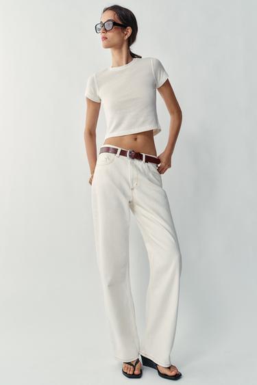 RUSTIC SHORT SLEEVE T-SHIRT - White by Zara