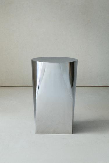 STAINLESS STEEL SIDE TABLE - Silver by Zara