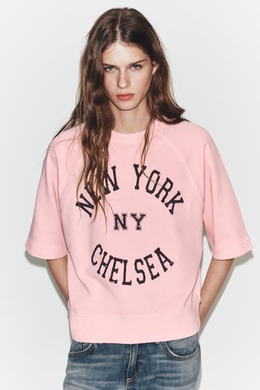 SLOGAN SWEATSHIRT - Pink by Zara