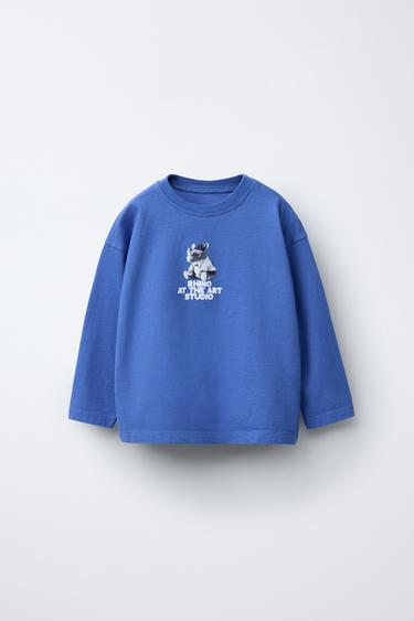 PRINTED T-SHIRT - Blue by Zara - Image 0