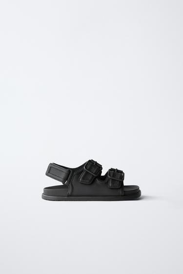 SANDALS WITH BUCKLES - Black by Zara