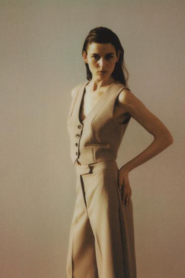 SHORT TAILORED WAISTCOAT - camel by Zara - Image 0