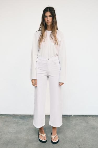 Z1975 HIGH-WAIST COMFORT CULOTTES - White by Zara