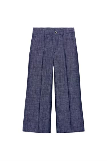 HIGH-WAIST CULOTTES SET - Indigo by Zara