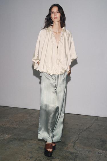 PUFFED BOMBER JACKET - ZW COLLECTION - Ecru by Zara