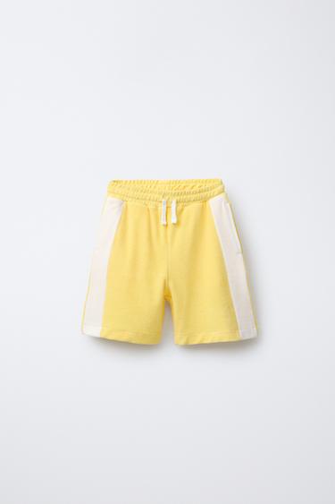 TERRY-EFFECT BERMUDA SHORTS - Yellow by Zara - Image 0