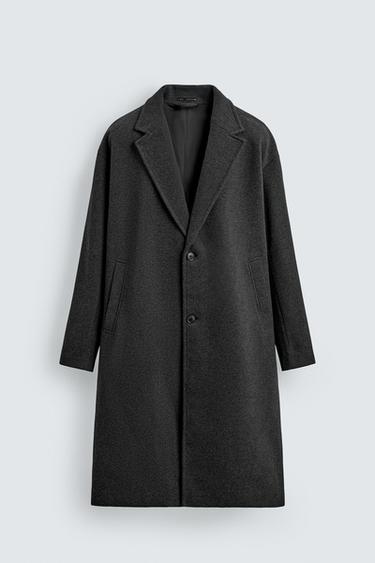 WATER-REPELLENT TEXTURED COAT - Anthracite Grey by Zara