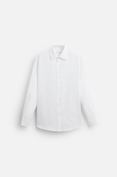 EASY CARE TEXTURED SHIRT - White by Zara