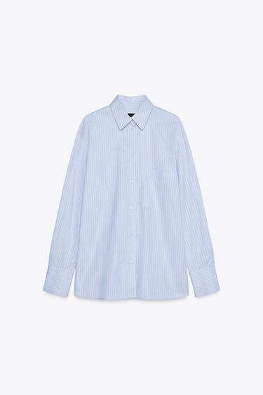 ZW COLLECTION STRIPED OVERSIZE SHIRT - striped by Zara