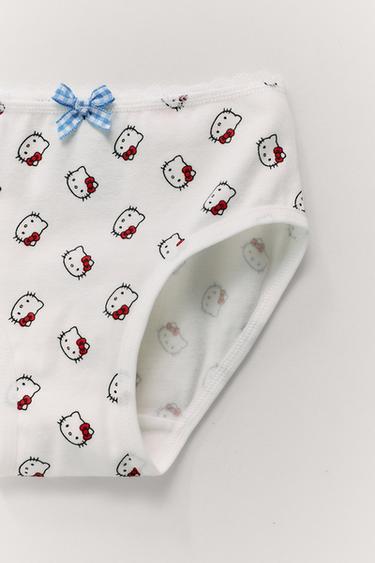 AGES 1 1/2-6 / THREE-PACK OF HELLO KITTY © SANRIO BRIEFS - Ecru by Zara