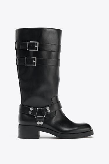 METAL BUCKLE BOOTS - Black by Zara - Image 0