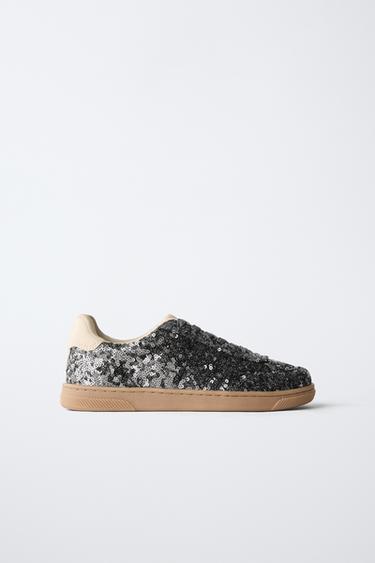 sequin sneakers - Silver by Zara