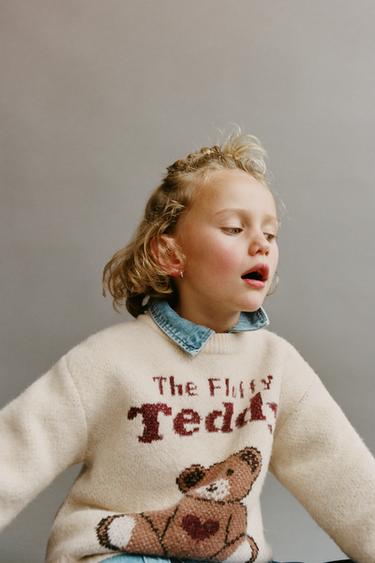 BEAR KNIT SWEATER - Ecru by Zara