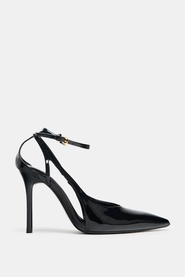 FAUX PATENT SLINGBACK SHOES - Black by Zara