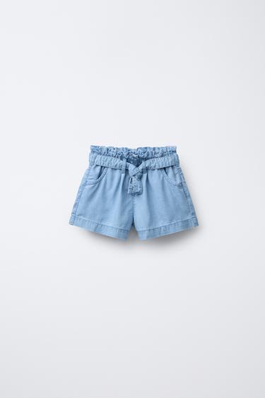 LOOSE-FITTING DENIM BERMUDA SHORTS - Blue by Zara - Image 0