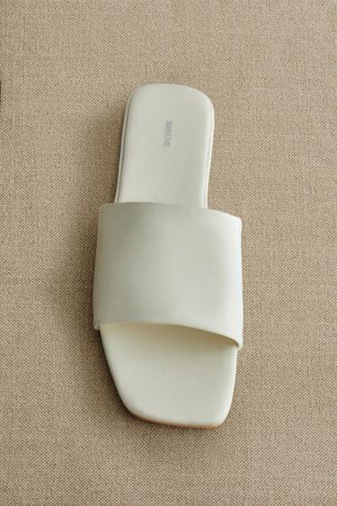 SATEEN SLIDERS - Beige by Zara