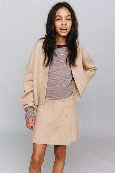 KNIT BERMUDA SKORT - camel by Zara