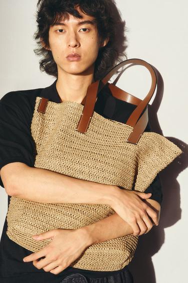 BRAIDED TOTE BAG - Ecru White by Zara