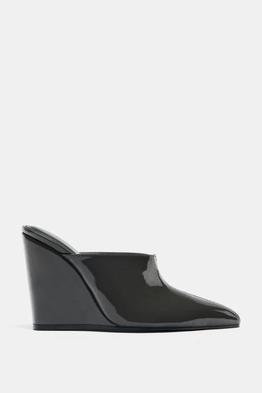 PATENT WEDGE HEELS - Grey by Zara
