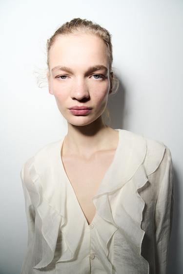 ZW COLLECTION RUFFLED SHIRT - Ecru by Zara - Image 0