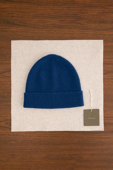 ZARA TIMELESS - 100% CASHMERE BEANIE - Bluish by Zara