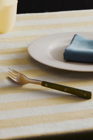 DYED THREAD STRIPED TABLECLOTH - Yellow by Zara