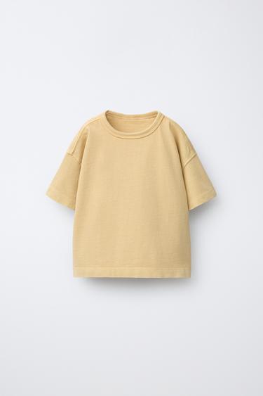 PLAIN GARMENT DYE T-SHIRT - Ochre by Zara