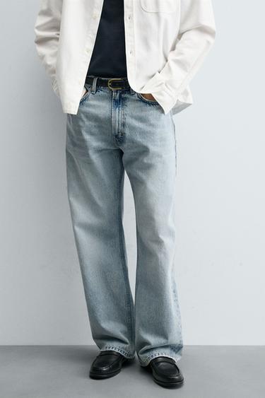 LOOSE FIT JEANS - Mid-blue by Zara