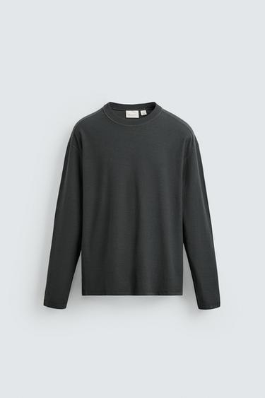 REVERSE EFFECT T-SHIRT - Anthracite grey by Zara
