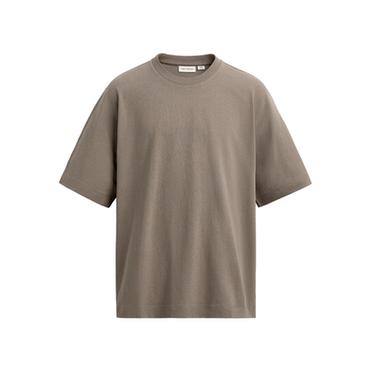 REGULAR FIT HEAVYWEIGHT T-SHIRT - Brown / Taupe by Zara