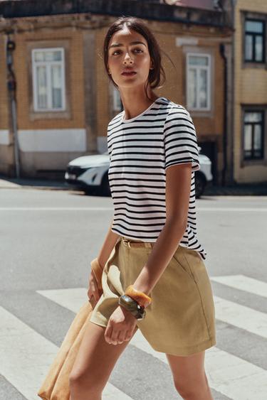 FADED SHORT SLEEVE T-SHIRT - striped by Zara
