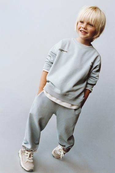 TEXT SWEATSHIRT AND JOGGERS JOGGING SET - Light blue by Zara